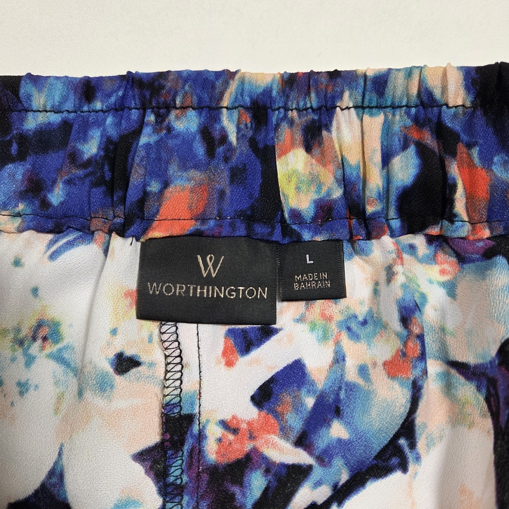 Worthington Pant Suit 90s Vintage Y2K Multicolor Floral Pantsuit Pleated - Picture 5 of 16
